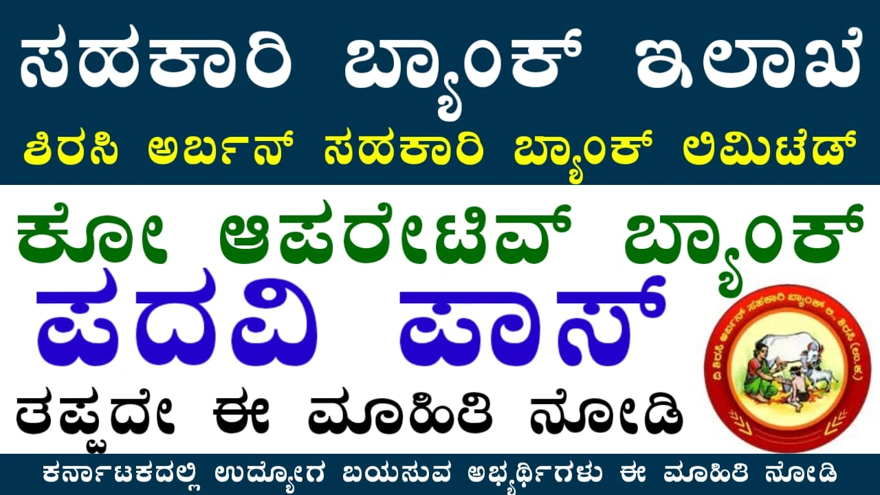Sirsi Urban Bank Recruitment 2025
