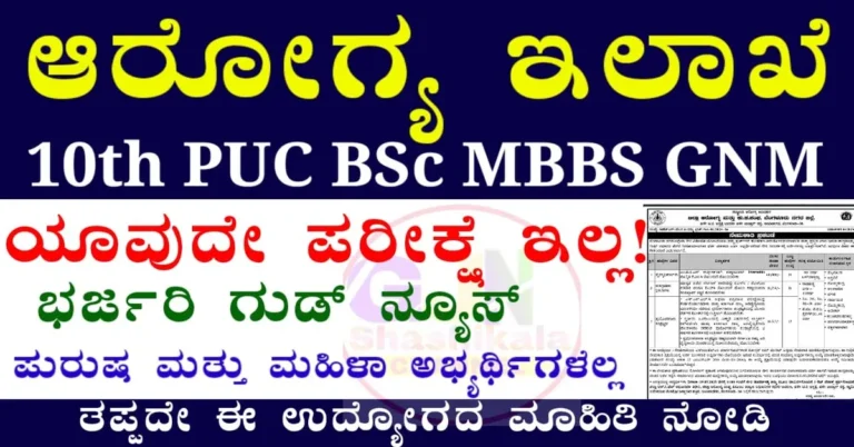 DHFWS Bengaluru Urban Recruitment 2025