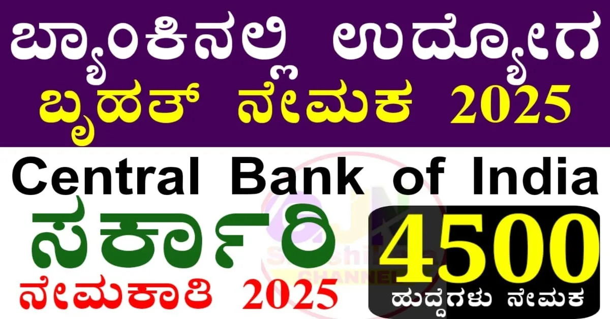 Central Bank of India Recruitment 2025