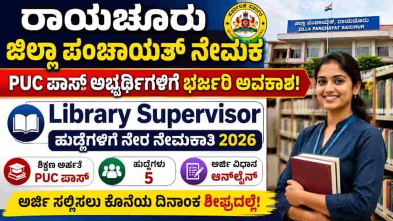 Zilla Panchayat Raichur Recruitment 2026