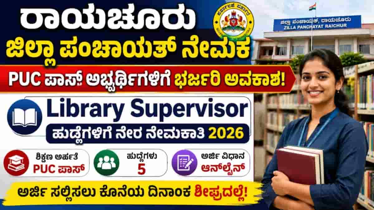 Zilla Panchayat Raichur Recruitment 2026