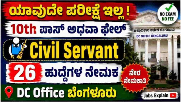 Bengaluru Rural District Development Cell Recruitment 2026