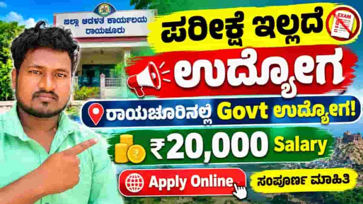 Zilla Panchayat Raichur Recruitment 2026